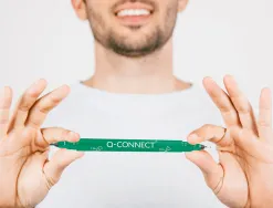 Marqueur permanent q-connect pointe double 1mm et 0,4 mm coloris vert