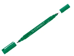 Marqueur permanent q-connect pointe double 1mm et 0,4 mm coloris vert