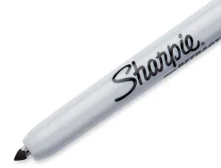 Marqueur permanent sharpie retractable pointe fine conique ogive 1mm clapet de protection encre couleur