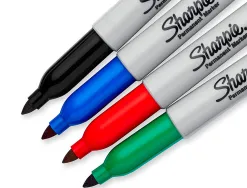 Marqueur permanent sharpie pointe fine 0,9mm encres assorties standard blister 4 couleurs
