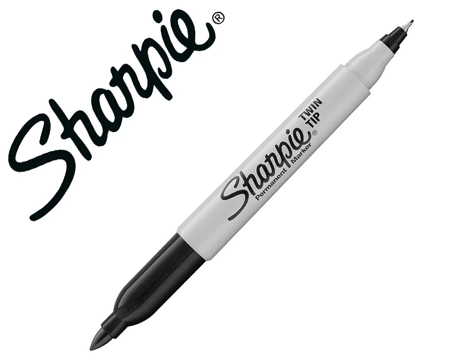 Marqueur permanents sharpie double pointe noir