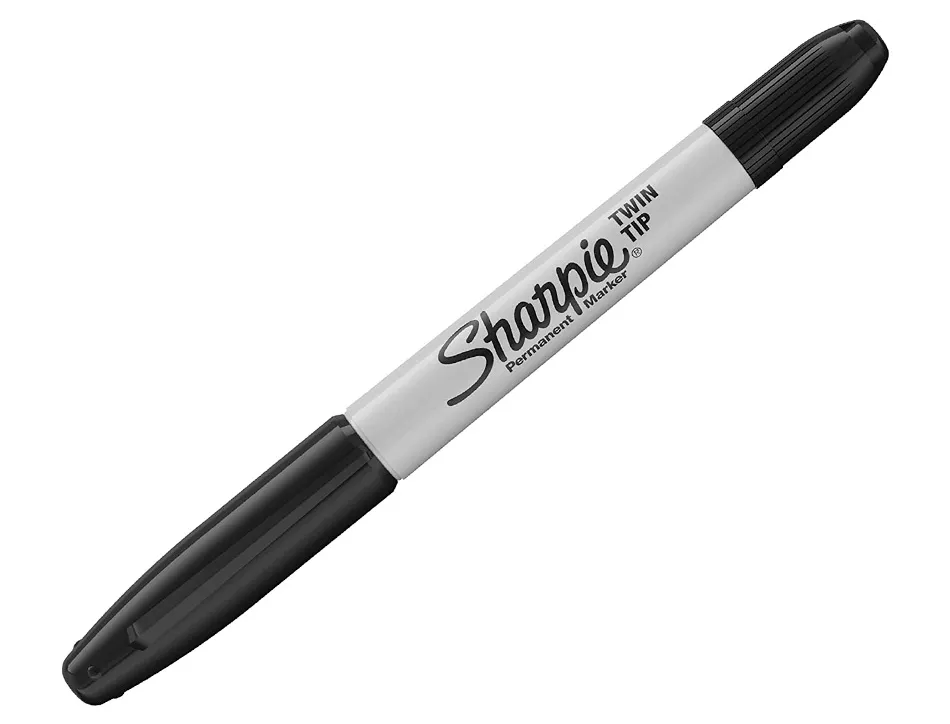 Marqueur permanents sharpie double pointe noir