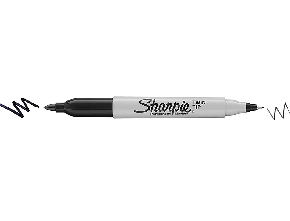 Marqueur permanents sharpie double pointe noir