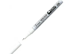 Marqueur pilot feutre permanent encre métallique pointe finenon biseautée polyacétate 4mm blanc