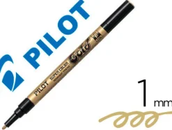 Marqueur pilot feutre permanent encre métallique pointe finenon biseautée 4mm or