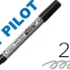 Marqueur pilot feutre permanent encre métallique pointe non bisautée medium polyacétate 4.5 mm argent