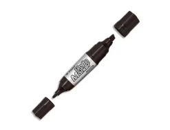 Marqueur pilot twin jumbo permanent double pointe 1 conique 1 biseautée tracé 3/10mm corps plastique coloris noir