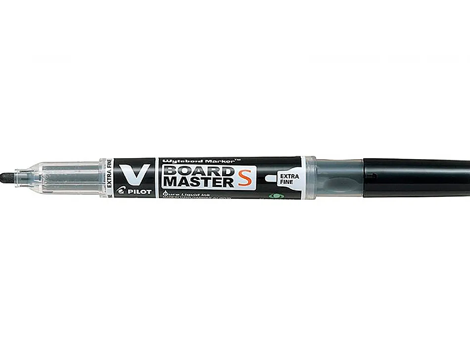 Marqueur pilot v board master rechargeable pointe conique extra fine 1.3mm encre liquide base alcool couleur vive noir
