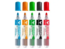 Marqueur pilot v board master rechargeable pointe ogive tracé 2mm encre liquide base alcool couleur vive bleu