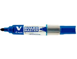 Marqueur pilot v board master rechargeable pointe ogive tracé 2mm encre liquide base alcool couleur vive bleu