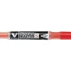 Marqueur pilot v board master rechargeable pointe conique extra fine 1.3mm encre liquide base alcool couleur vive rouge
