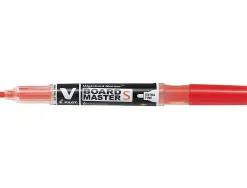 Marqueur pilot v board master rechargeable pointe conique extra fine 1.3mm encre liquide base alcool couleur vive rouge