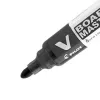 Marqueur pilot v board master rechargeable pointe ogive tracé 2mm encre liquide base alcool couleur vive noir