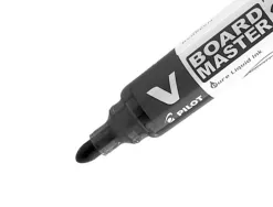 Marqueur pilot v board master rechargeable pointe ogive tracé 2mm encre liquide base alcool couleur vive noir