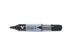 Marqueur pilot v board master rechargeable pointe ogive tracé 2mm encre liquide base alcool couleur vive noir