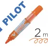 Marqueur pilot v-board master recycle effacable a sec et rechargeable pointe ogive moyenne 2 mm coloris orange