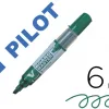 Marqueur pilot v-board master recycle effacable a sec et rechargeable pointe biseautee large 6 mm coloris vert