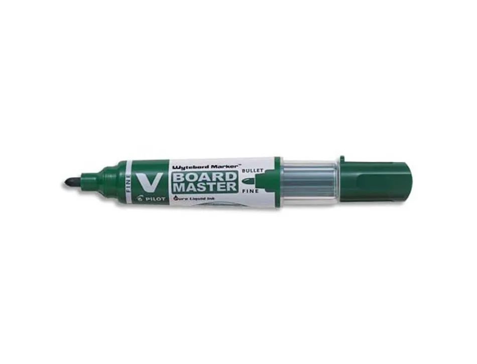 Marqueur pilot v-board master recycle rechargeable pointe fine 4.50 mm coloris vert