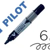 Marqueur pilot v-board master recycle effacable a sec et rechargeable pointe biseautee large 6 mm coloris noir