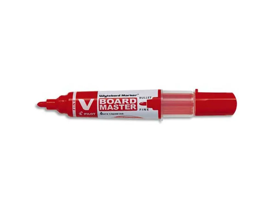 Marqueur pilot v-board master recycle rechargeable pointe fine 4.50 mm coloris rouge