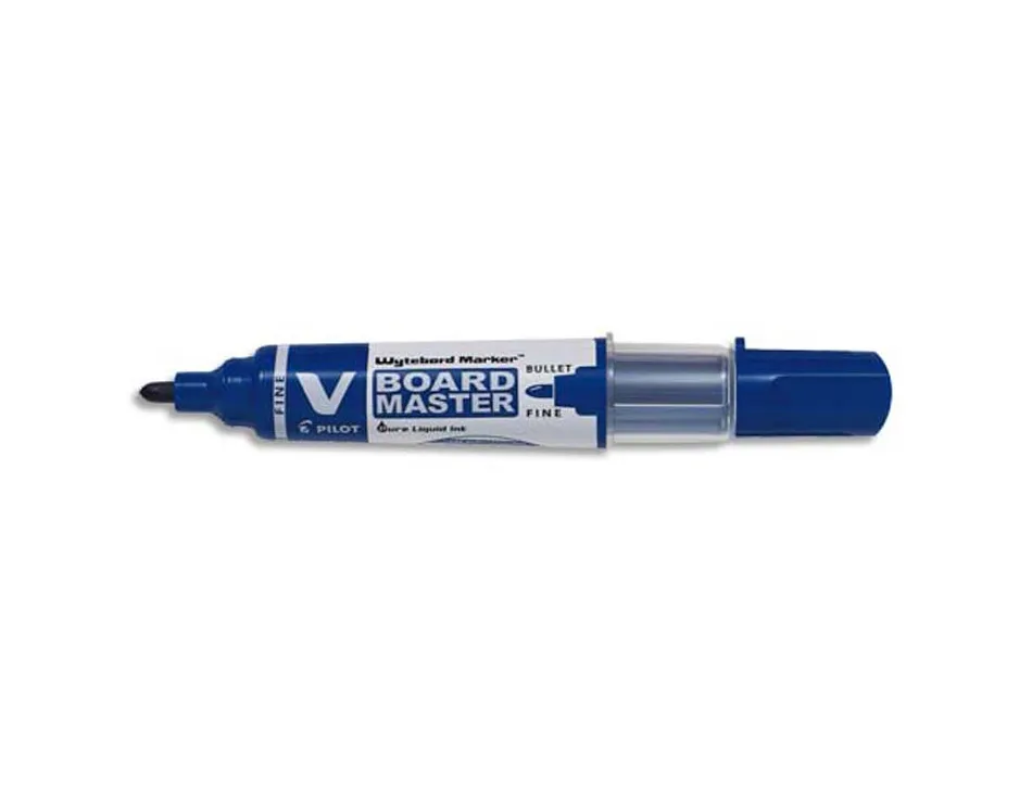 Marqueur pilot v-board tableau blanc pointe conique effaçable à sec encre liquide base alcool coloris bleu