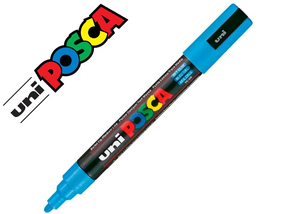 Marqueur posca conique pointe moyenne coloris bleu ciel