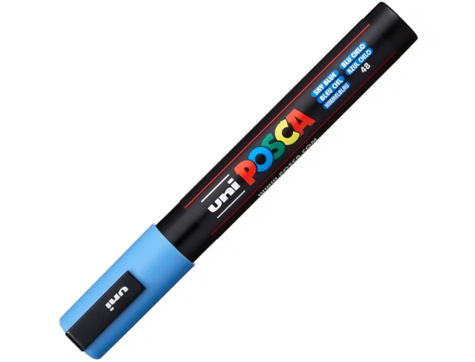 Marqueur posca conique pointe moyenne coloris bleu ciel