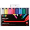Marqueur posca pc8k gouache encre inodore toutes surfaces pointe large biseautée assortiment étui 8 unités