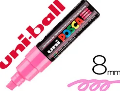 Marqueur posca pc8k gouache encre inodore toutes surfaces pointe large biseautée couleur opaque couvrante rose