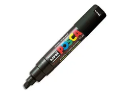 Marqueur posca pc8k gouache encre inodore toutes surfaces pointe large biseautée couleur opaque couvrante noir
