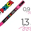 Marqueur posca pc3m base eau pointe conique fine 0,9-1,3mm sans odeurs/alcool/solvant tous supports coloris rose
