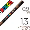 Marqueur posca pc3m base eau pointe conique fine 0,9-1,3mm sans odeurs/alcool/solvant tous supports coloris marron