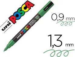 Marqueur posca pc3m base eau pointe conique fine 0,9-1,3mm sans odeurs/alcool/solvant tous supports coloris vert