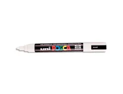 Marqueur posca pc5m gouache encre inodore toutes surfaces pointe moyenne conique couleur opaque couvrante blanc