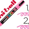 Marqueur posca pc5m gouache encre inodore toutes surfaces pointe moyenne conique couleur opaque couvrante rose