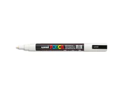 Marqueur posca pc3m gouache encre inodore toutes surfaces pointe fine conique couleur opaque couvrante blanc