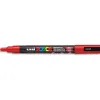 Marqueur posca pc3m gouache encre inodore toutes surfaces pointe fine conique couleur opaque couvrante rouge