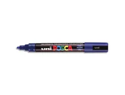 Marqueur posca pc5m gouache encre inodore toutes surfaces pointe moyenne conique couleur opaque couvrante bleu foncé