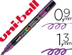 Marqueur posca pc3m gouache encre inodore toutes surfaces pointe fine conique couleur opaque couvrante violet