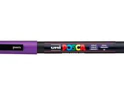 Marqueur posca pc3m gouache encre inodore toutes surfaces pointe fine conique couleur opaque couvrante violet