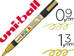 Marqueur posca pc3m gouache encre inodore toutes surfaces pointe fine conique couleur opaque couvrante or