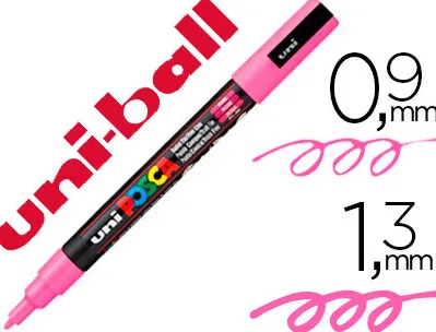 Marqueur posca pc3m gouache encre inodore toutes surfaces pointe fine conique couleur opaque couvrante rose