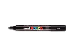 Marqueur posca pc5m gouache encre inodore toutes surfaces pointe moyenne conique couleur opaque couvrante noir