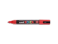 Marqueur posca pc5m gouache encre inodore toutes surfaces pointe moyenne conique couleur opaque couvrante rouge