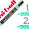 Marqueur posca pc5m gouache encre inodore toutes surfaces pointe moyenne conique couleur opaque couvrante vert clair