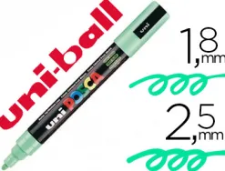 Marqueur posca pc5m gouache encre inodore toutes surfaces pointe moyenne conique couleur opaque couvrante vert clair