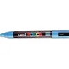 Marqueur posca pc5m gouache encre inodore toutes surfaces pointe moyenne conique couleur opaque couvrante bleu clair