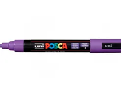 Marqueur posca pc5m gouache encre inodore toutes surfaces pointe moyenne conique couleur opaque couvrante violet