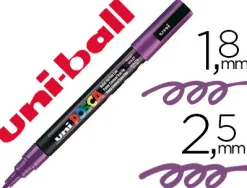 Marqueur posca pc5m gouache encre inodore toutes surfaces pointe moyenne conique couleur opaque couvrante violet