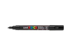 Marqueur posca pc3m gouache encre inodore toutes surfaces pointe fine conique couleur opaque couvrante noir